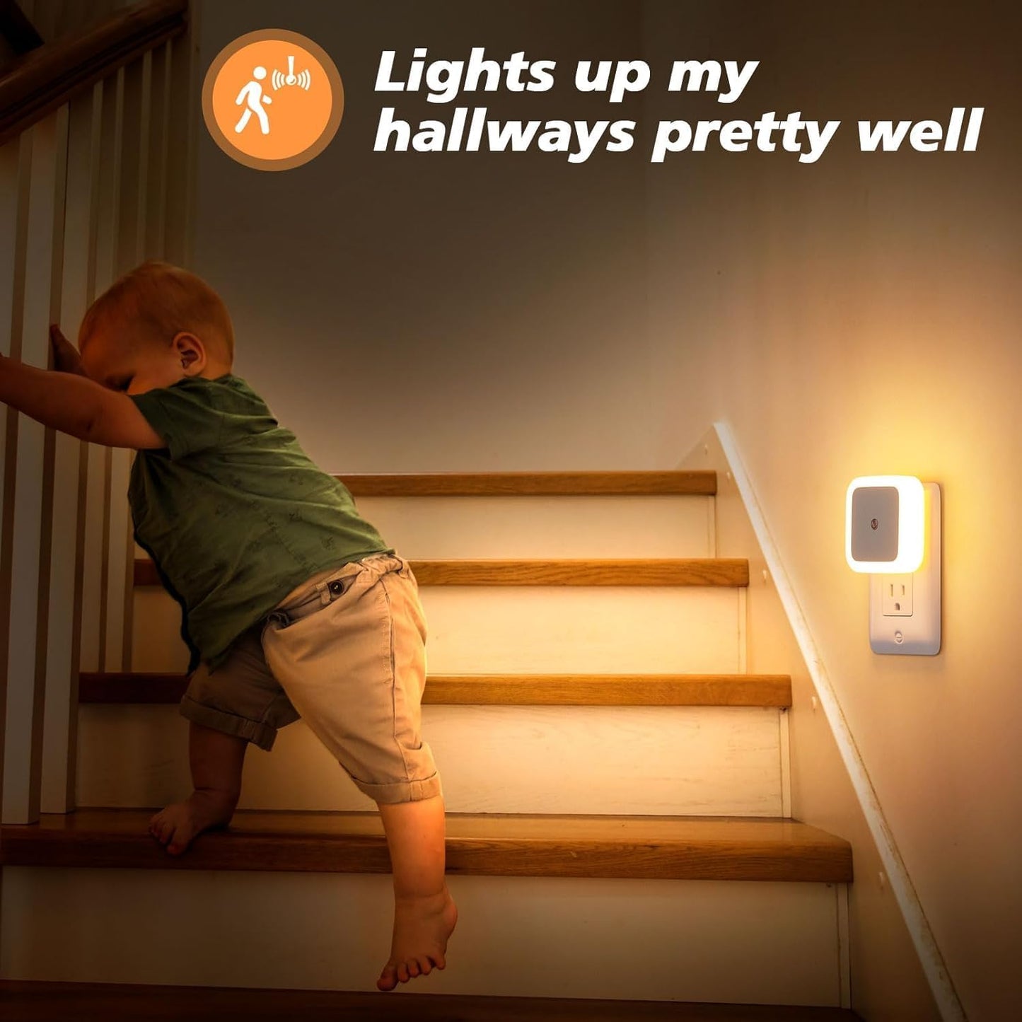 The LED Night Light Sensor Control Square Lamp Energy-Saving, Perfect for Kids' bedrooms with Soft, Automatic Lighting Safe and durable-ME-107