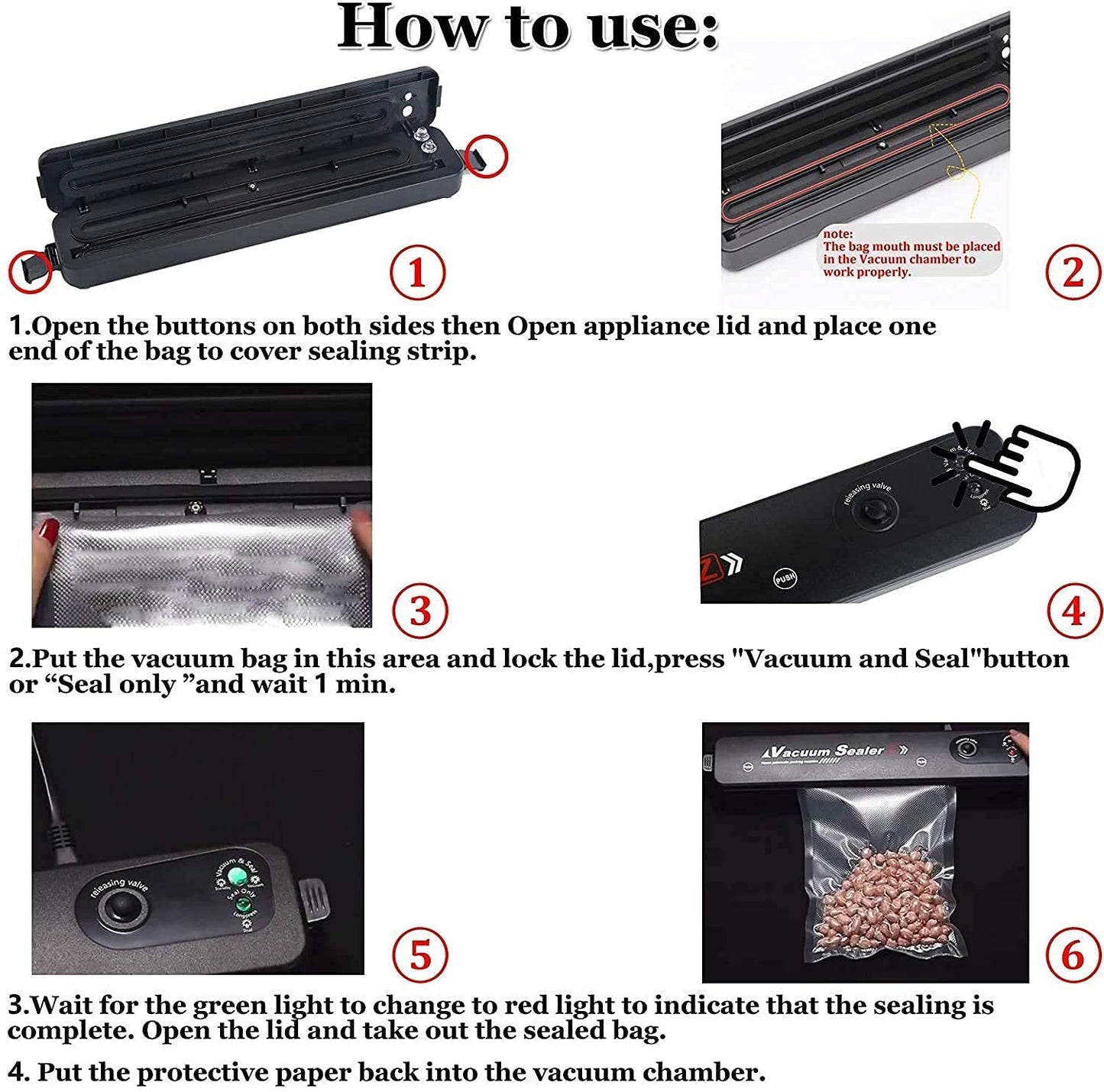 Machine, Automatic Fresh Food-Sealer, Vacuum Packing Machine For Fruits, Meat Preservation
