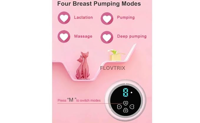 Adore Electric Breast Pump for Moms Rechargeable Breastfeeding Pump with 2-Phase Suction, Soft Silicone Cushion, BPA-Free & Portable Design.