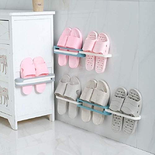 3-in-1 Wall-Mounted Slippers Shoe Storage