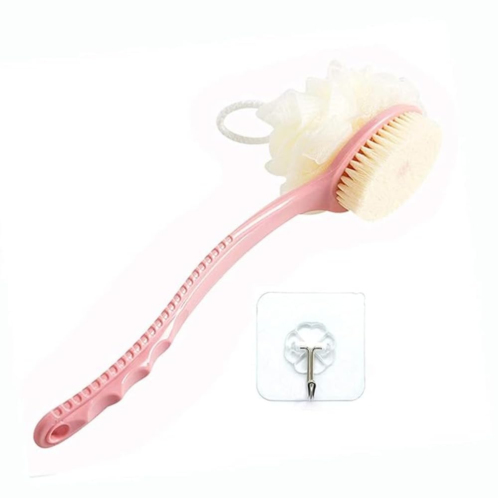 Silicone Back Scrubber Brush with Loofah