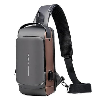 ING Bag for Men,Cross body Bag with Water Bottle Holder Mobile Phone Compartment Shoulder Bag with Handle,Pack Of 1