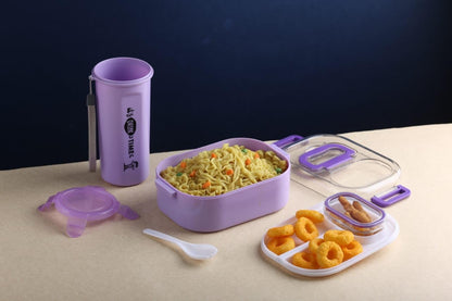Lunch Box with Bottle Set for School | School Lunch Box for Boys| | l Lunch Box for Girls | Tiffin Box with Water Bottle | Lunch Box Combo with Bottle