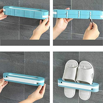 3-in-1 Wall-Mounted Slippers Shoe Storage