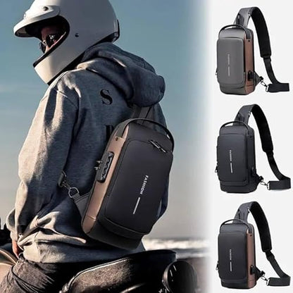 ING Bag for Men,Cross body Bag with Water Bottle Holder Mobile Phone Compartment Shoulder Bag with Handle,Pack Of 1
