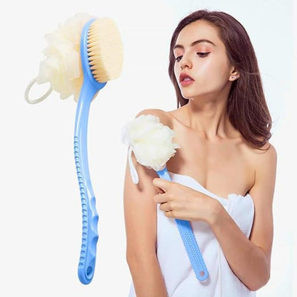 Silicone Back Scrubber Brush with Loofah