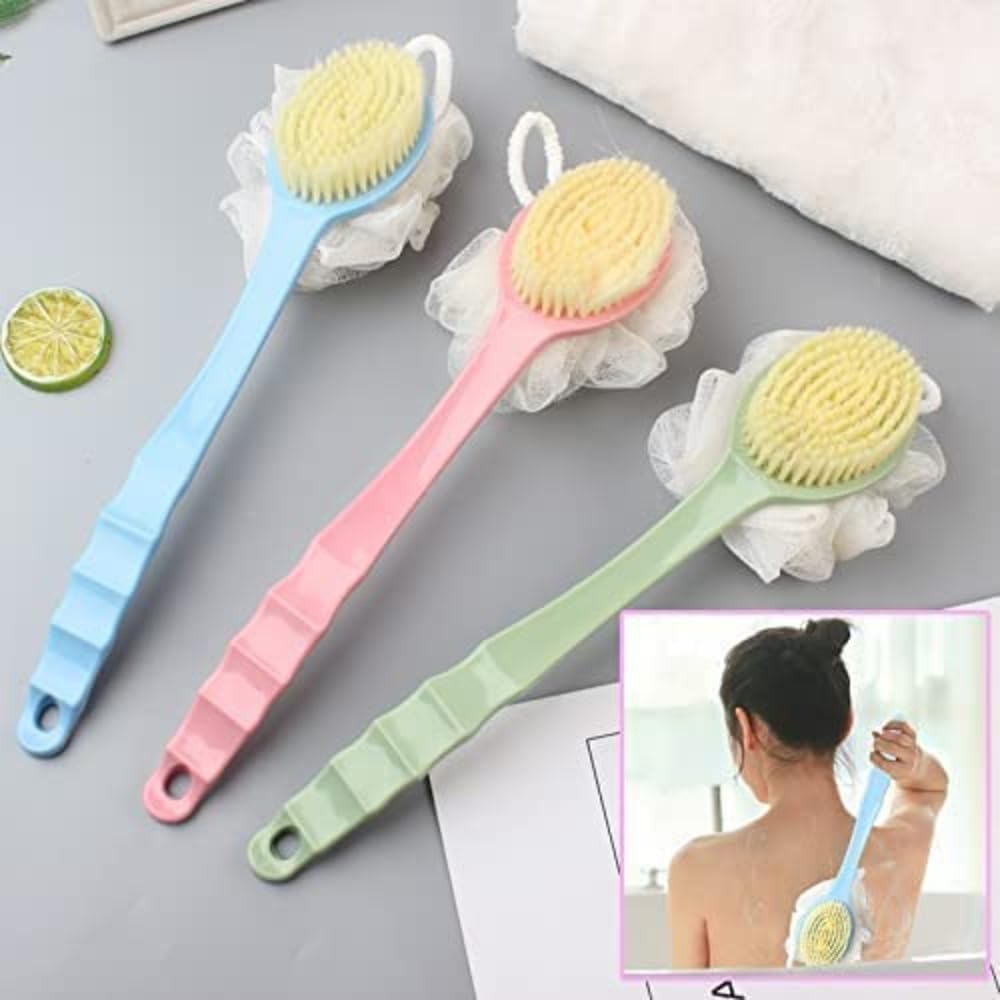 Silicone Back Scrubber Brush with Loofah