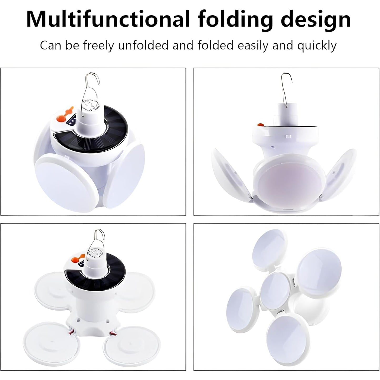 Solar LED White Light Bulb, Multi-Functional