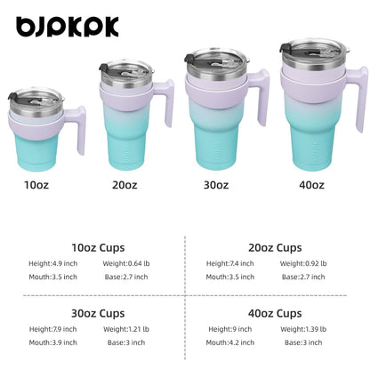 Tumbler With Handle And Straw Stainless Steel Insulated Tumbler Cups For Water Or Ice