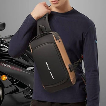 ING Bag for Men,Cross body Bag with Water Bottle Holder Mobile Phone Compartment Shoulder Bag with Handle,Pack Of 1