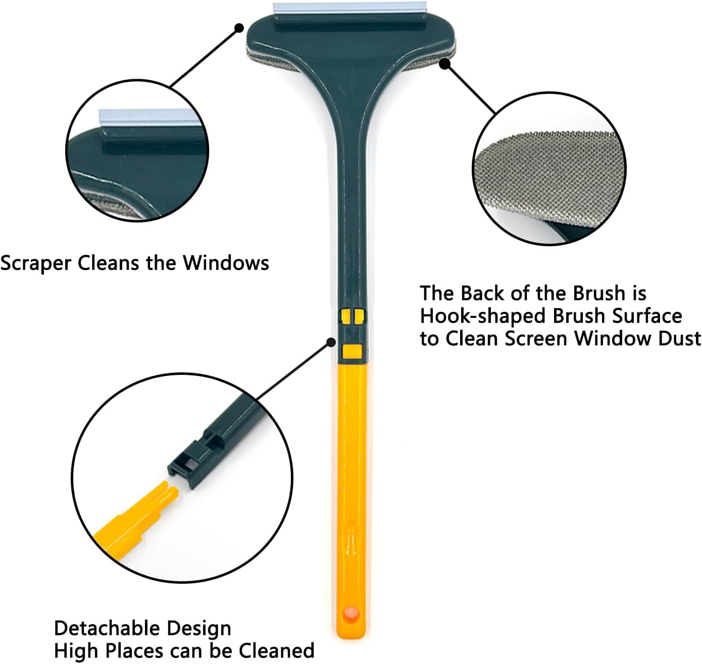 2-in-1 Window Cleaning Brush with Wiper
