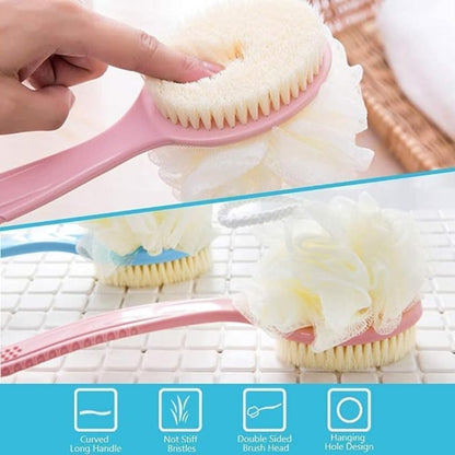 Silicone Back Scrubber Brush with Loofah