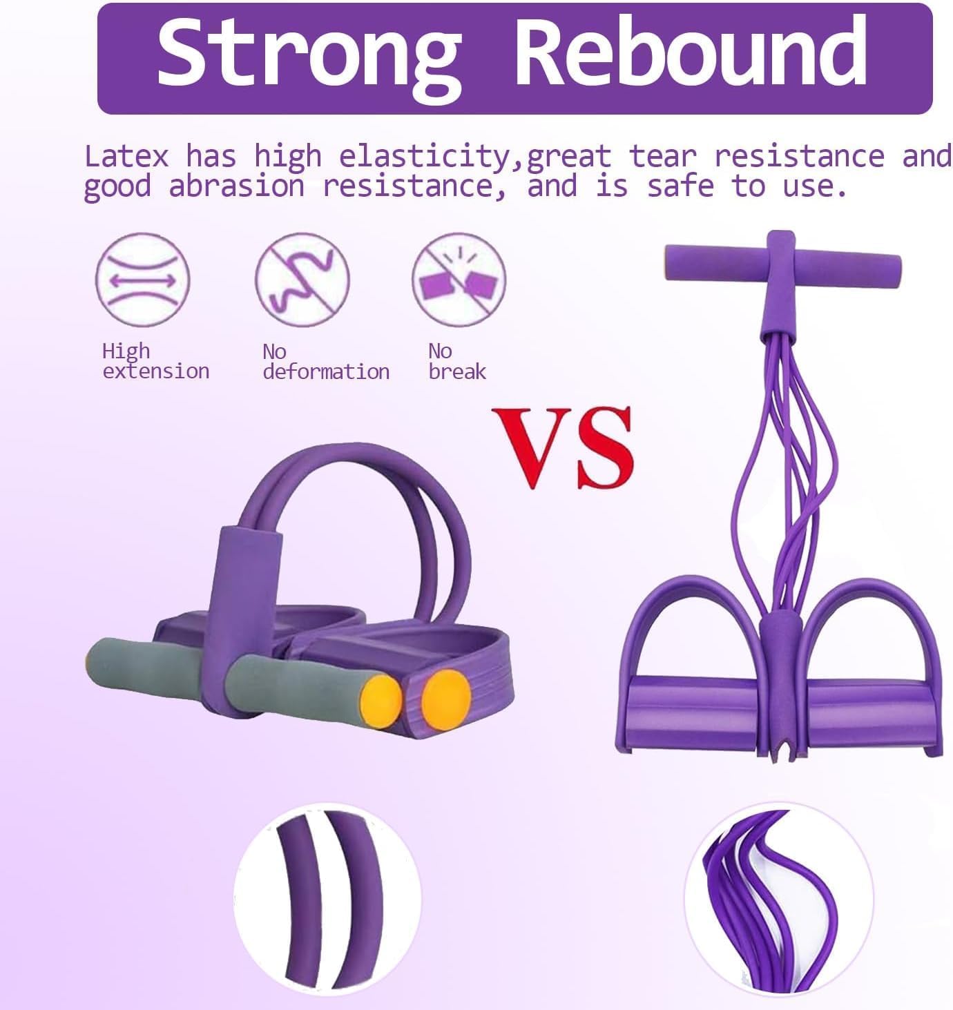 21 Fitness Resistance Bands-6 Tube Pedal Ankle Puller