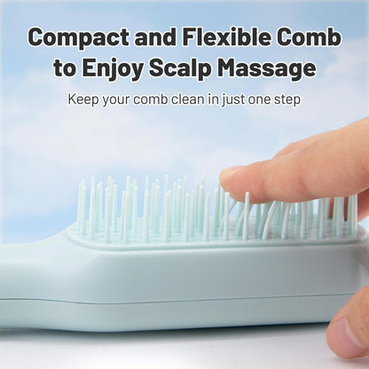 Self Cleaning Hair Brush Hairbrushes for Women Easy Clean Hair Brush, Massage Comb with