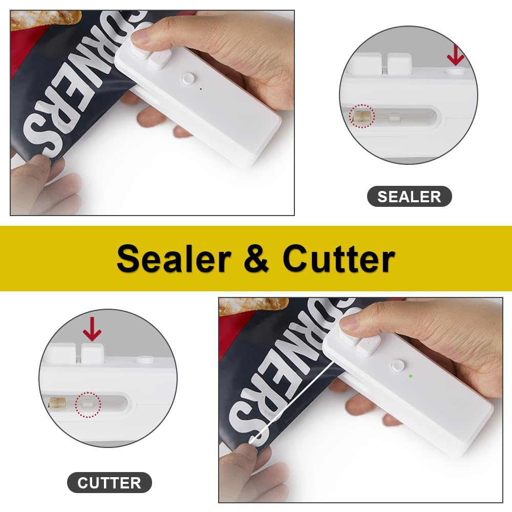 Rechargeable, 2 in 1 Heat Sealer and Cutter