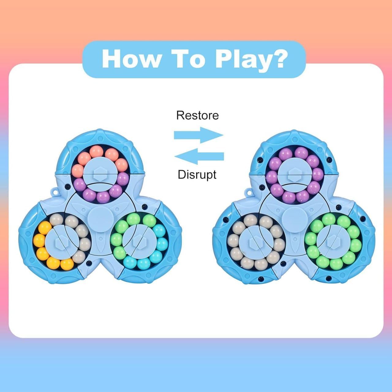 Magic Bean Rotating Fidget Cube