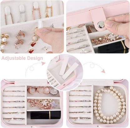 traders Leather Mini jeweler Travel Case, Small Jeweler Organizer, Portable rectangle Box