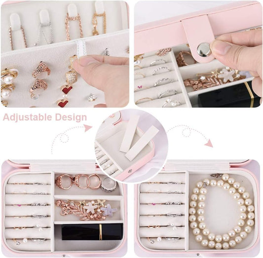 traders Leather Mini jeweler Travel Case, Small Jeweler Organizer, Portable rectangle Box