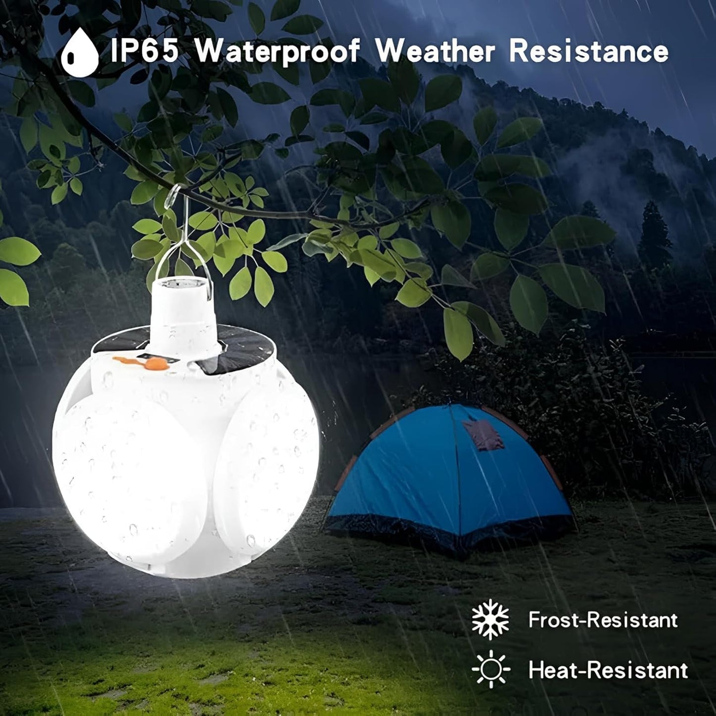 Solar LED White Light Bulb, Multi-Functional