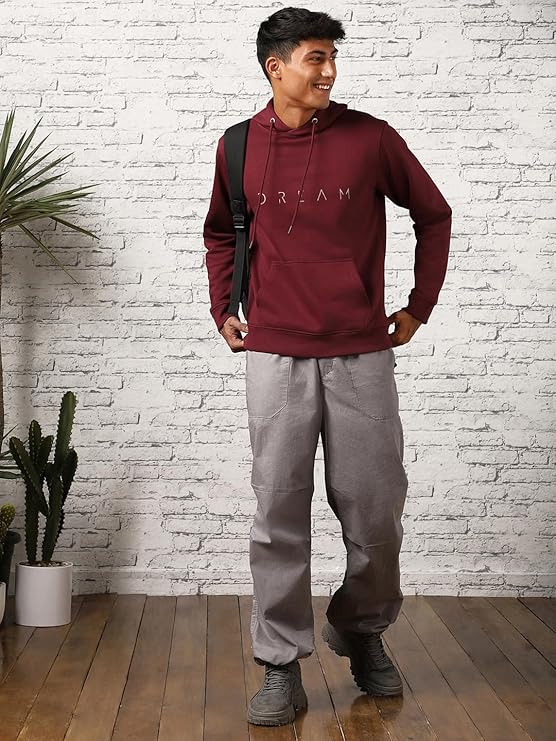 Printed Hoodies for Man | 280 GSM Rich Cotton Fleece Hooded Full Sleeve Sweatshirt for Man | Stylish Casual Wear Winter Hoodies for Men