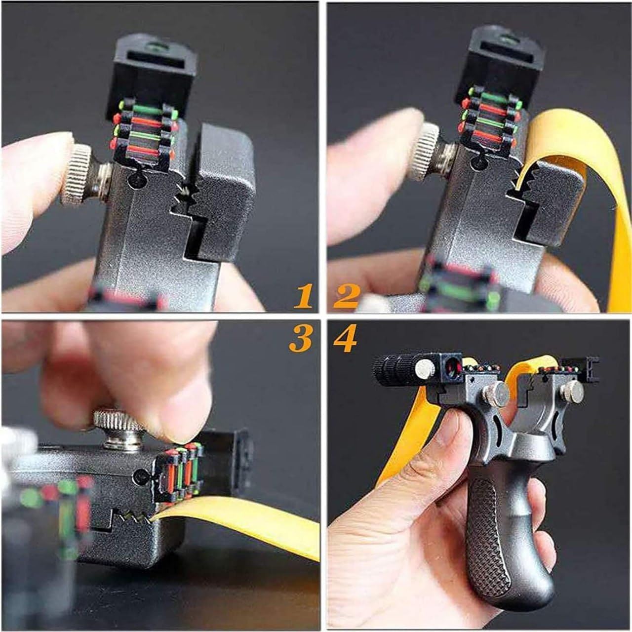 Adjustable Laser Guided Sling Shot Beginner Youth for Outdoor Recreational, Fishing and Fitness Toy Set Camping,Rock Climbing,Professional Rubber...