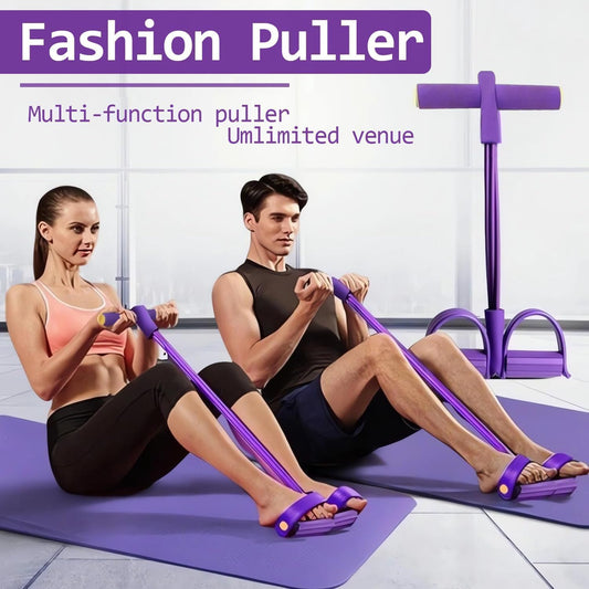 21 Fitness Resistance Bands-6 Tube Pedal Ankle Puller
