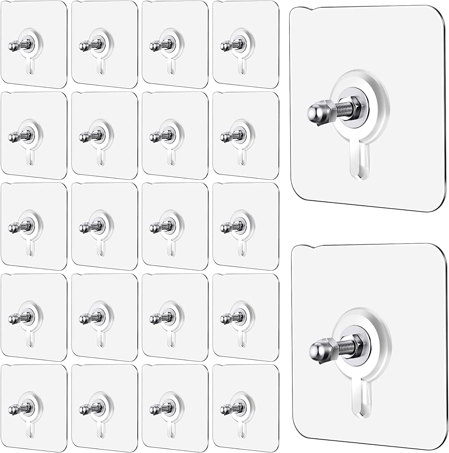 Hanging Nails, Punch-Free Wall-Mounted Screw Hook Non-Trace No Drilling Transparent