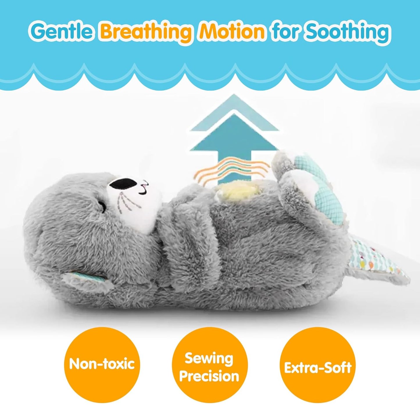 Baby Plush Toy with Music, Lights & Breathing Motion, Interactive Teddy Bear for Sensory Learning, Soft Stuffed Animal Newborn Babies, Musical...
