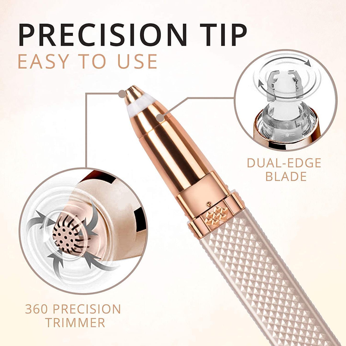 Epilator Primer For - Face, Chin, Cheek, Eyebrow, Upper Lip Hair Remover, Usb Rechargeable Trimer (2 In 1 Eyebrow