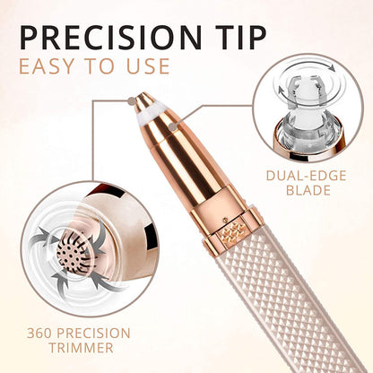 Epilator Primer For - Face, Chin, Cheek, Eyebrow, Upper Lip Hair Remover, Usb Rechargeable Trimer (2 In 1 Eyebrow