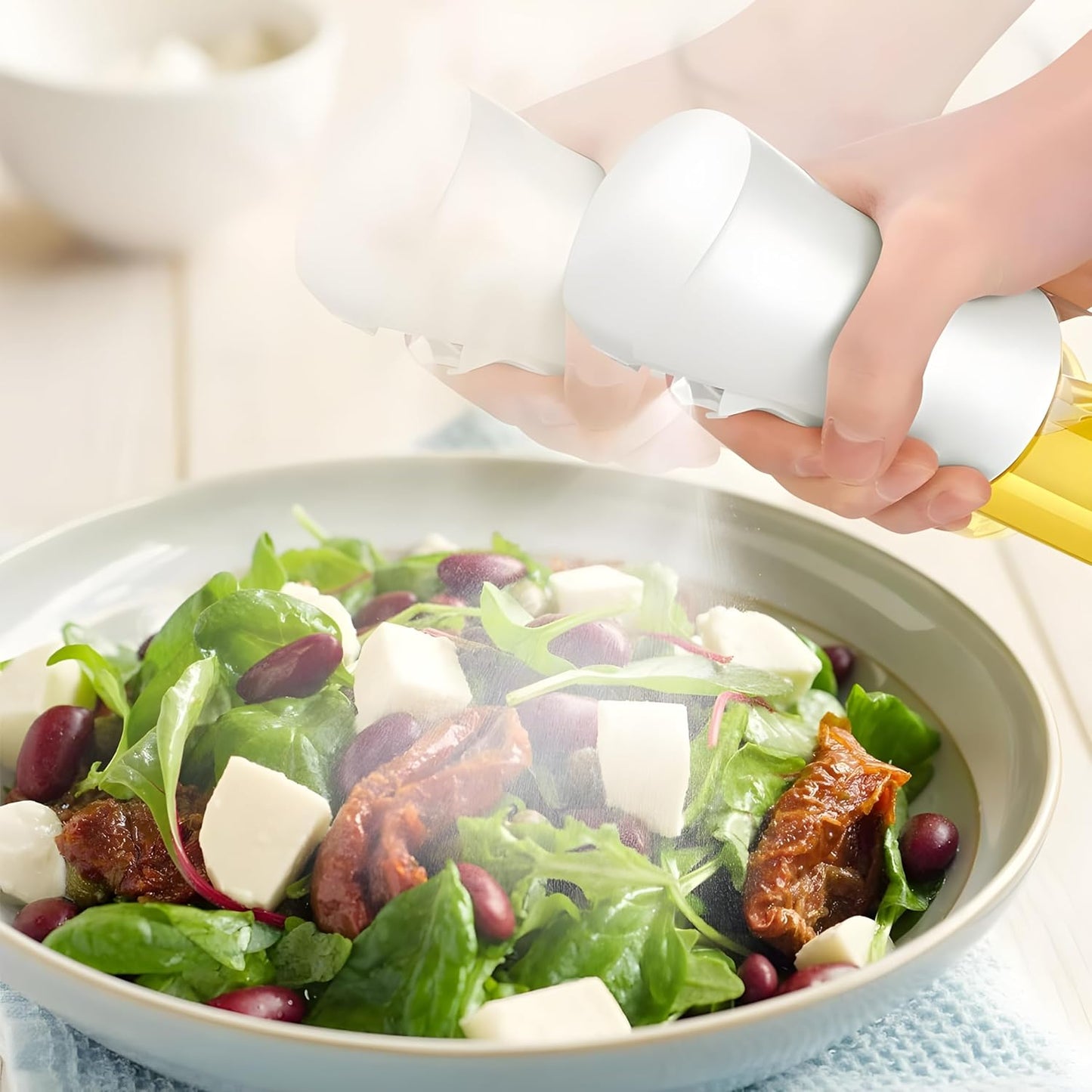 Glass Olive Oil Spray Bottle - Versatile Kitchen Gadgets for Air Fryer, Salad Making, Baking, and Frying - Canola Oil Spritzer Mister (200 ML)