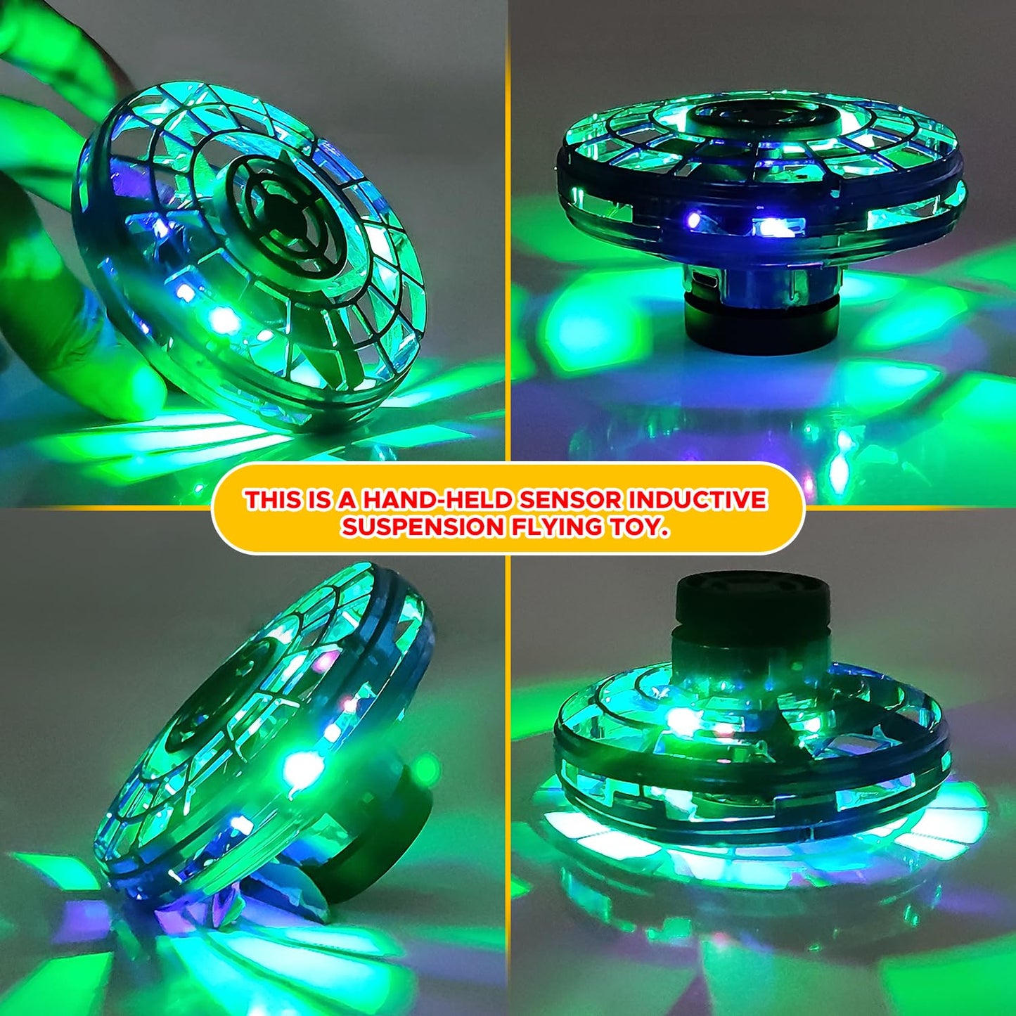 Hand Spinner I Fingertip Upgrade Flight I Mini UFO Flying Spinner for Adults I Gyro Flying Spinner Decompression Toy for Adults - Hand Spinner Toy