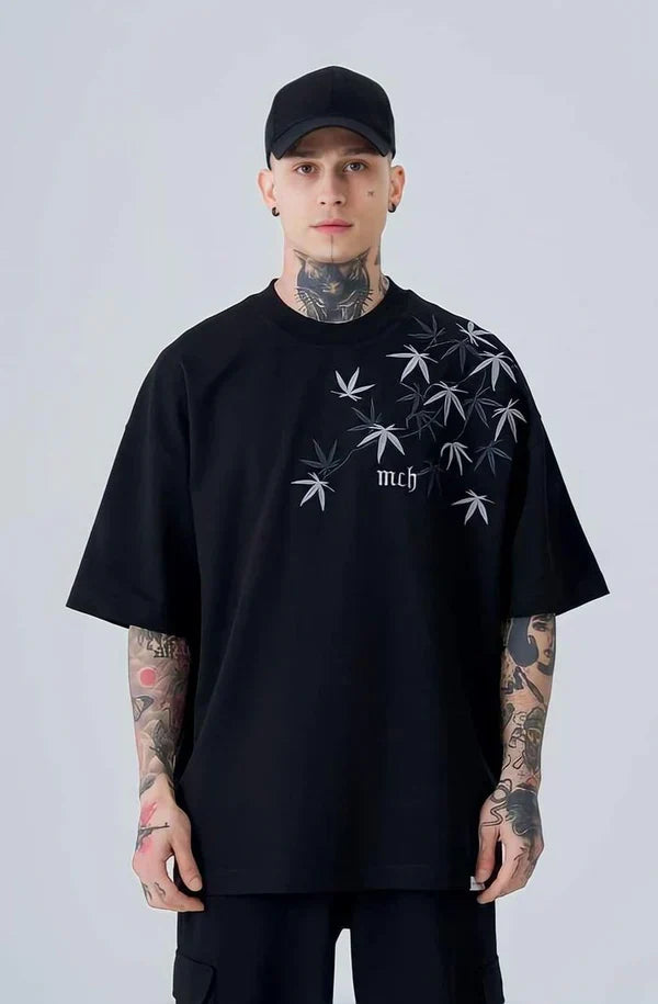 240 GSM Oversized Stay Cool Short and Half Sleeve T-Shirts for Women and Men Black