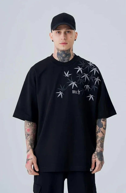 240 GSM Oversized Stay Cool Short and Half Sleeve T-Shirts for Women and Men Black