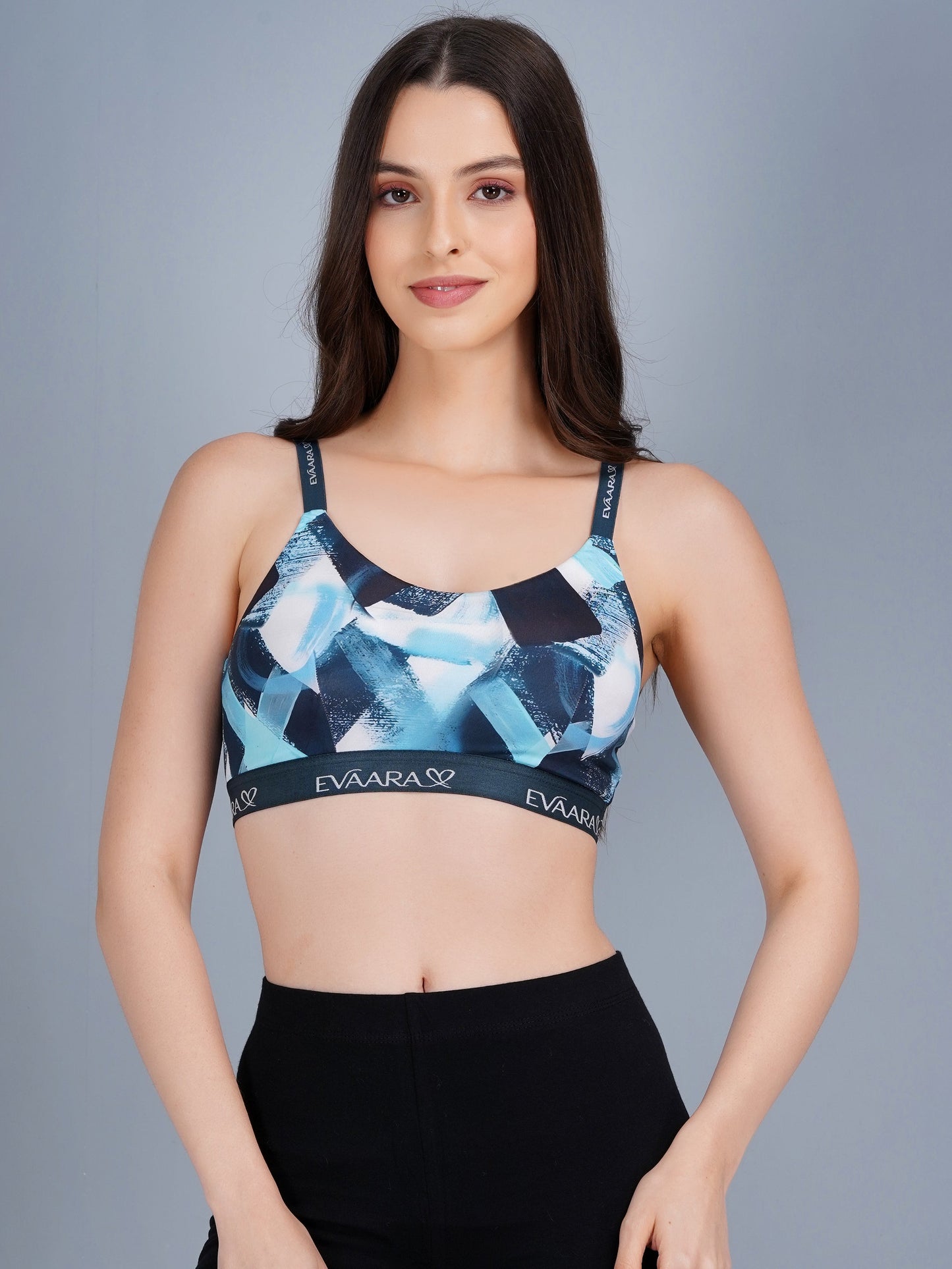 Geomatrical Digital Printed Sports Bra