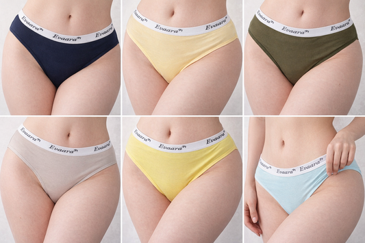 6 Pcs 100% Pure cotton brief panty