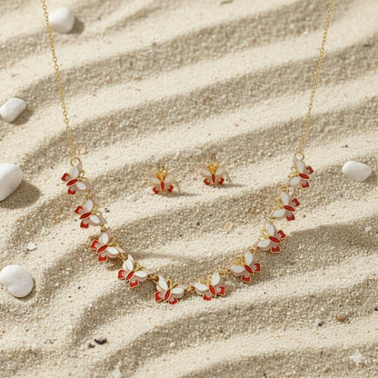 Butterfly Statement Necklace & Earrings