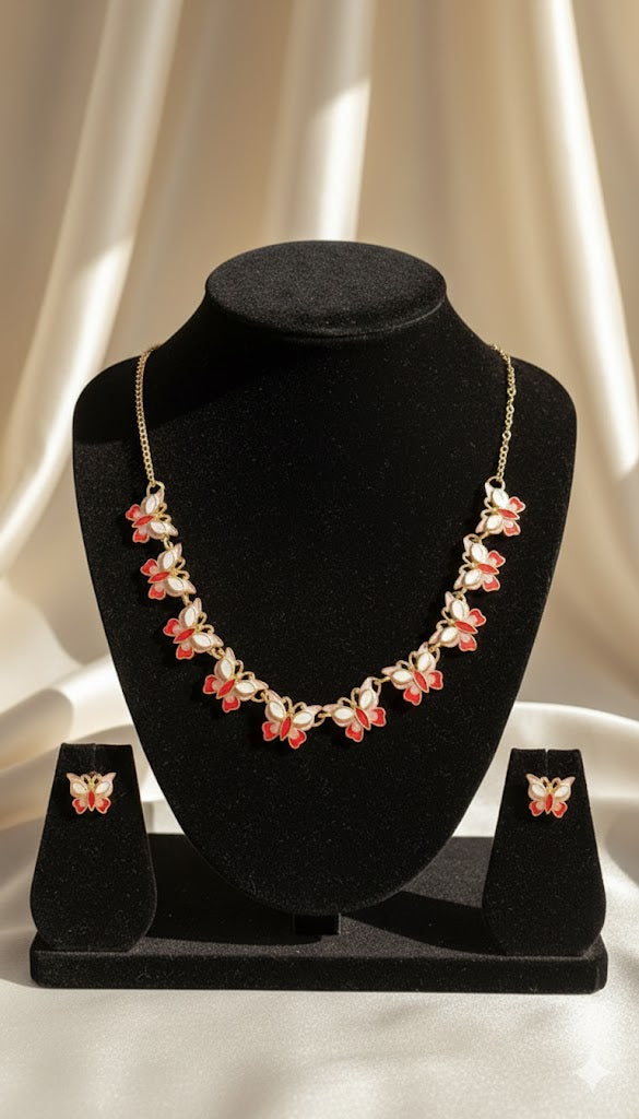 Butterfly Statement Necklace & Earrings