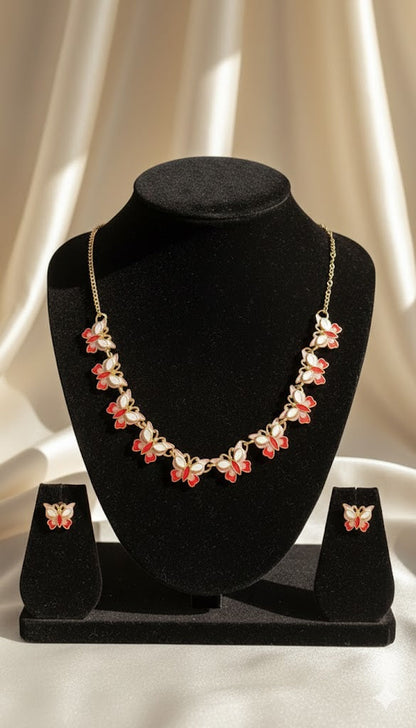 Butterfly Statement Necklace & Earrings