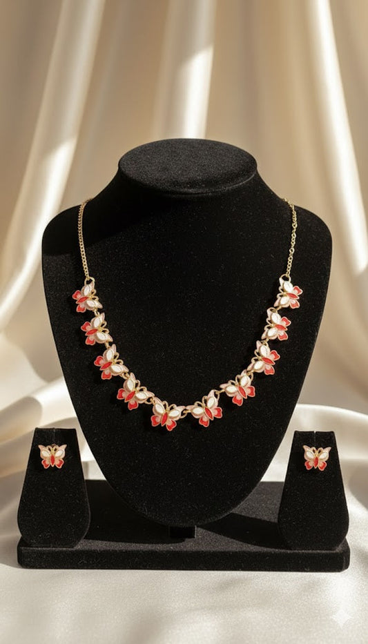 Butterfly Statement Necklace & Earrings