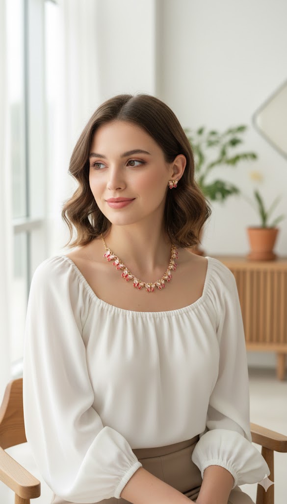 Butterfly Statement Necklace & Earrings