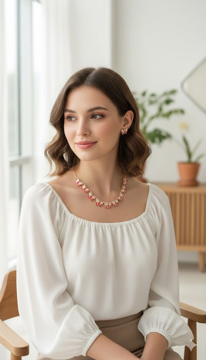 Butterfly Statement Necklace & Earrings