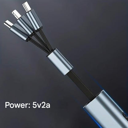 3 in 1 portable retractable usb cable
