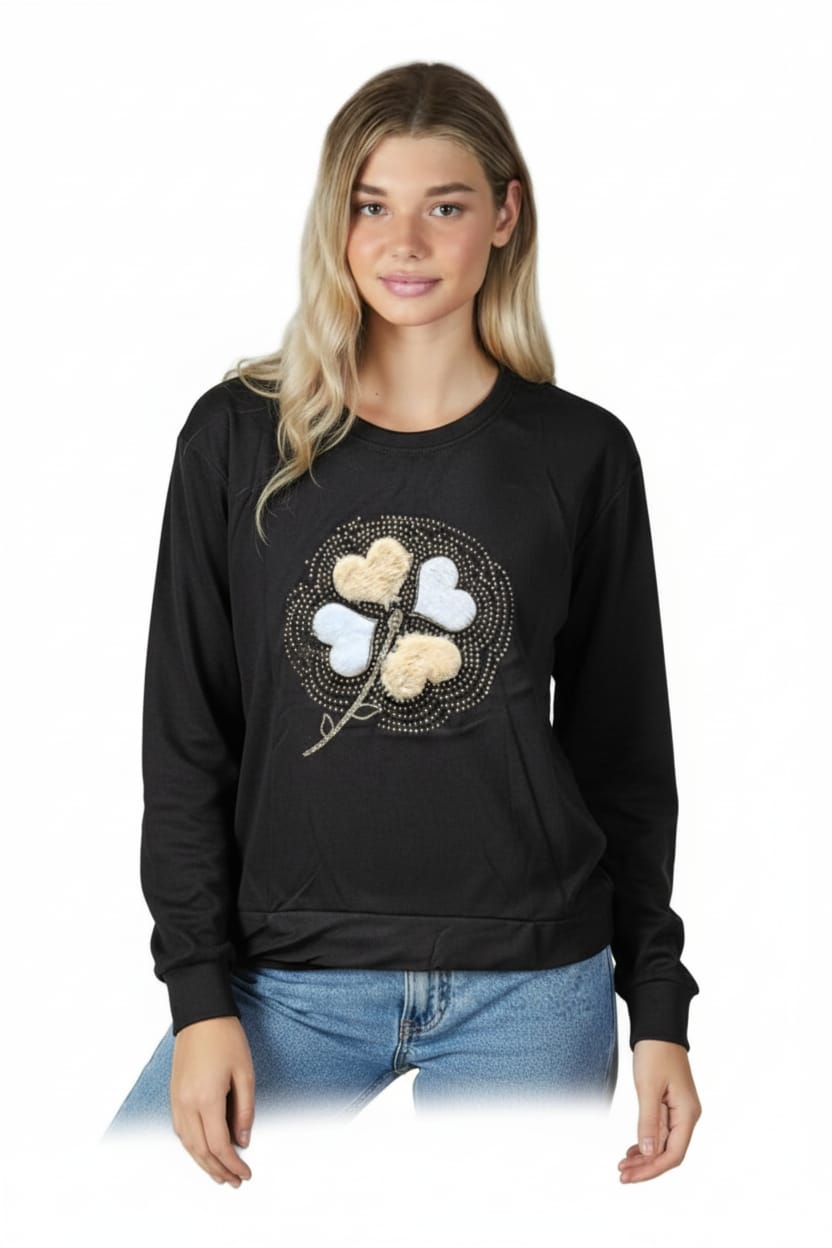 Full Sleeve Crew Neck Pinted Sweatshirt