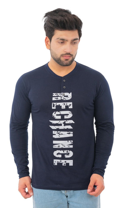 FULL SLAVE PRINTED Henley T SHIRTS