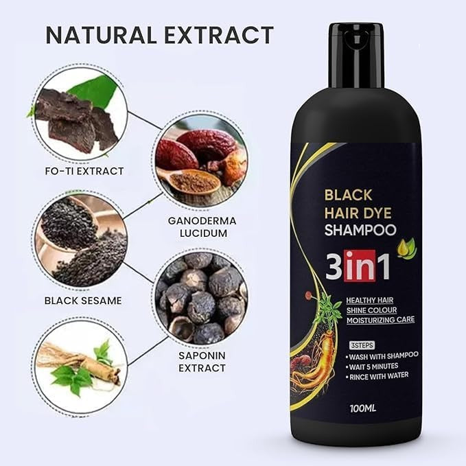 Organic Natural Organic Herbal 3 in 1 Hair Dye  pack of -2