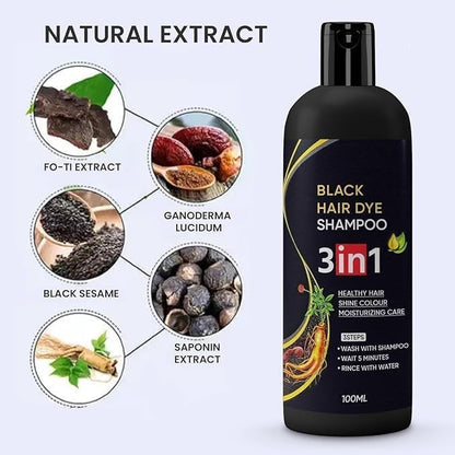 Organic Natural Organic Herbal 3 in 1 Hair Dye  pack of -2