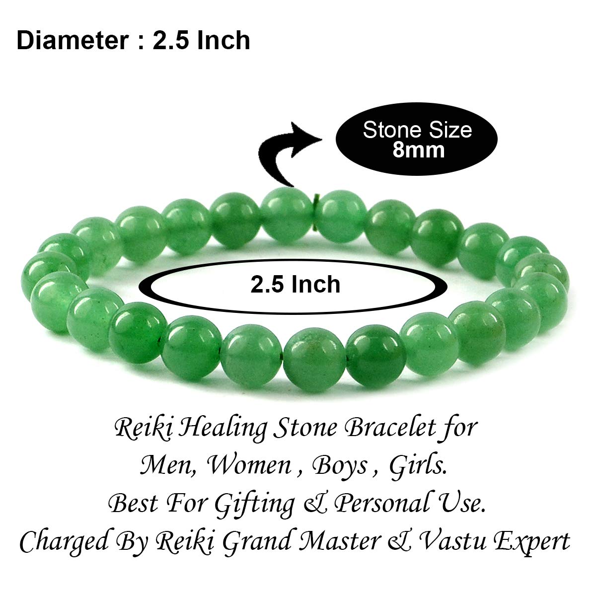 Green Onyx Bracelet Natural Crystal Stone Beads Bracelet