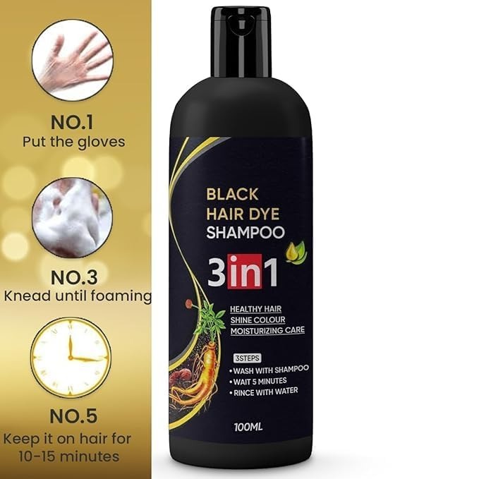 Organic Natural Organic Herbal 3 in 1 Hair Dye  pack of -2