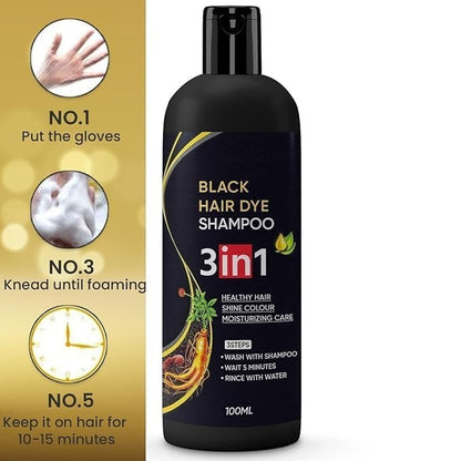 Organic Natural Organic Herbal 3 in 1 Hair Dye  pack of -2